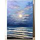 Oil painting, seascape ' Sea. The moon. Night.», Pictures, Novosibirsk,  Фото №1