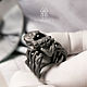 Кольцо "Черный паук" со звездчатым сапфиром. Кольца. SCARABEY jewelry. Ярмарка Мастеров.  Фото №5