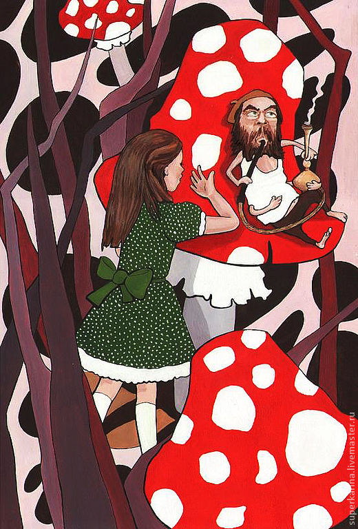 Картина "Алиса в стране чудес" – купить на Ярмарке Мастеров – 13QYVRU ...