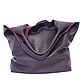 Bag Leather Bag Bag Shopping Bag Shopper T Shirt Medium Purple, Sacks, Moscow,  Фото №1