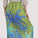 Order Skirt with palm trees olive long cotton. Yana Levashova Fashion. Livemaster. . Skirts Фото №3