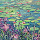 Oil painting on canvas. Blooming pond. A pond with water lilies. Lily, Pictures, Moscow,  Фото №1