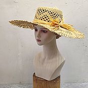 Аксессуары handmade. Livemaster - original item Wide-brimmed summer hat. Handmade.