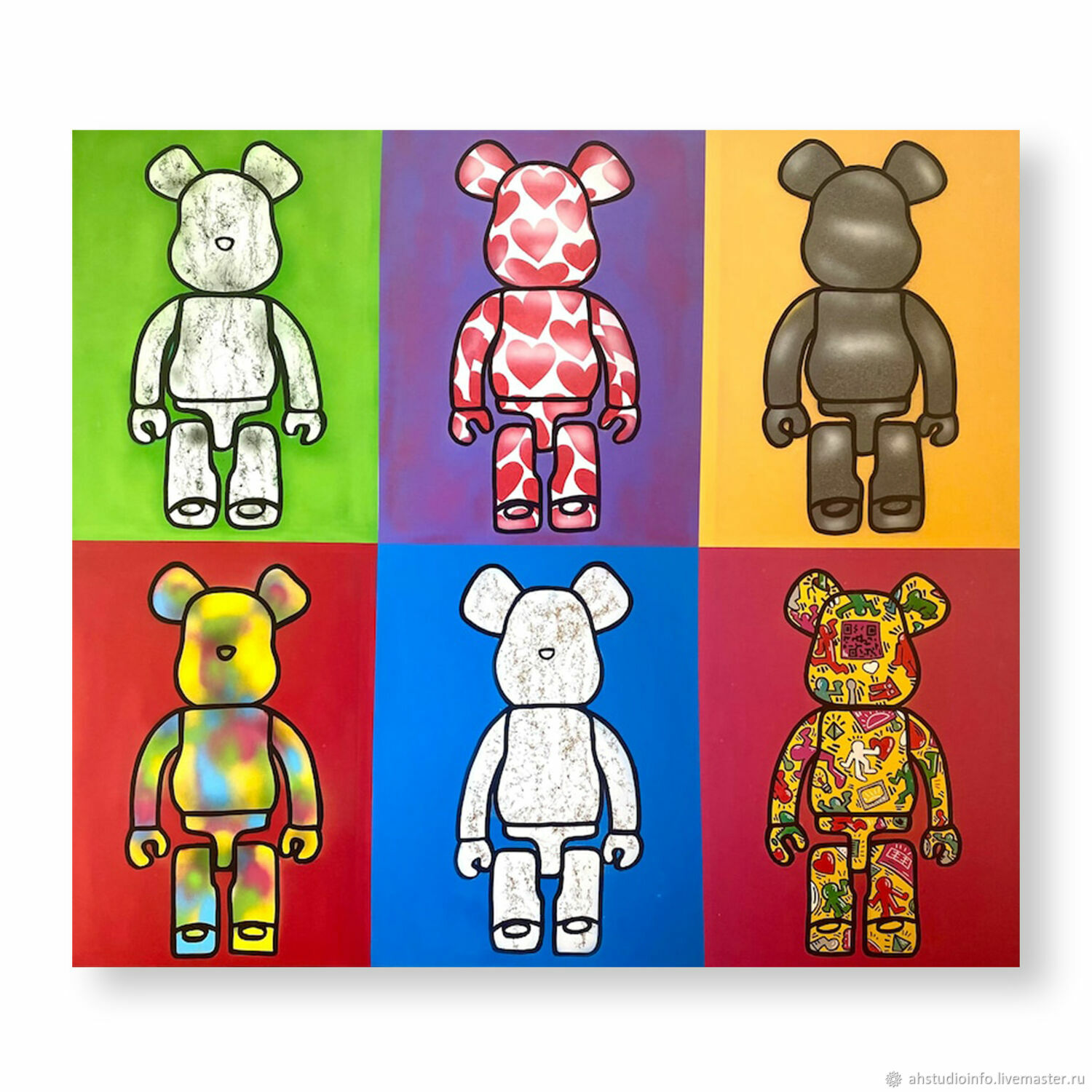 Bearbrick картина, граффити на холсте купить купить в интернет-магазине  Ярмарка Мастеров по цене 83000 ₽ – RJPV2RU | Картины, Ростов-на-Дону -  доставка по России