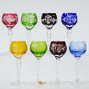 Винтаж handmade. Livemaster - original item Glasses 12 cm vodka liqueur grapes colored crystal Nachtmann Nachtmann. Handmade.