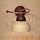 Wall lamp made of wood and ceramics (diameter 16 cm). Sconce. Light Ceramics RUS (svetkeramika). Online shopping on My Livemaster.  Фото №2