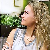 Украшения handmade. Livemaster - original item Necklace large beads on a chain, a stylish decoration for every day. Handmade.