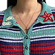 Women's polo blouse Lagoon, cotton, viscose, shells, fish, sea. T-shirt. SIBERIA COOL (knitting & painting) (Siberia-Cool). Online shopping on My Livemaster.  Фото №2