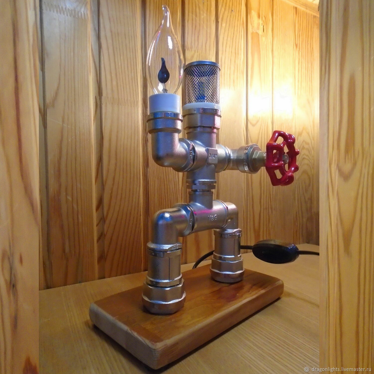 Настольный светильник Blazing Knight (Сияющий рыцарь) Лофт, Стимпанк ...