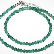 Украшения handmade. Livemaster - original item Chokers, beads and sets of natural emeralds. Handmade.