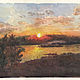 Акварельный пейзаж Закат на реке Неве, Картины, Санкт-Петербург,  Фото №1