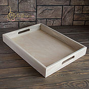 Материалы для творчества handmade. Livemaster - original item Tray wooden tray with handles pine tray rectangular tray. Handmade.