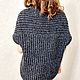 Жилет из шерсти женский вязаный чёрный  цвет в крапинку. Жилеты. AccessoriesWool мягко и комфортно. Интернет-магазин Ярмарка Мастеров.  Фото №2