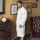 White terry bathrobe, 100% cotton%, Dressing gowns mans, Moscow,  Фото №1
