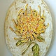 Panels `Chrysanthemum` hand-painted. size 20-23 cm.
