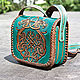 Leather bag 'Celtic coat of arms' - turquoise. Classic Bag. schwanzchen. Online shopping on My Livemaster.  Фото №2