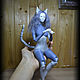Минерва Кошка серая 32 см авторская шарнирная кукла. Шарнирная кукла. Zlata's fantasy dolls. Ярмарка Мастеров.  Фото №12