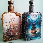 декоративные бутылки "морской бриз"