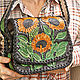 Leather women's bag 'Sunflowers', Classic Bag, Krasnodar,  Фото №1