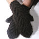 Women's knitted mittens Black coffee. Mittens. Warm Yarn. Online shopping on My Livemaster.  Фото №2