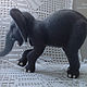 Needle felted elephant - African Elephant - Felted Sculpture. Felted Toy. macrobiser. My Livemaster. Фото №6