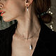 Monocera convertible (earring, necklace, bracelet) made of silver with pearls, Single earring, Krasnoyarsk,  Фото №1