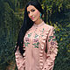 Elegant blouse with hand embroidery ' Powder'. Blouses. KVITKA. Online shopping on My Livemaster.  Фото №2