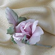 Украшения handmade. Livemaster - original item Brooch-boutonniere handmade flower from fabric rosebud Barbara. Handmade.