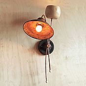 Для дома и интерьера handmade. Livemaster - original item Wall lamp made of wood and ceramics with two lamps. Handmade.