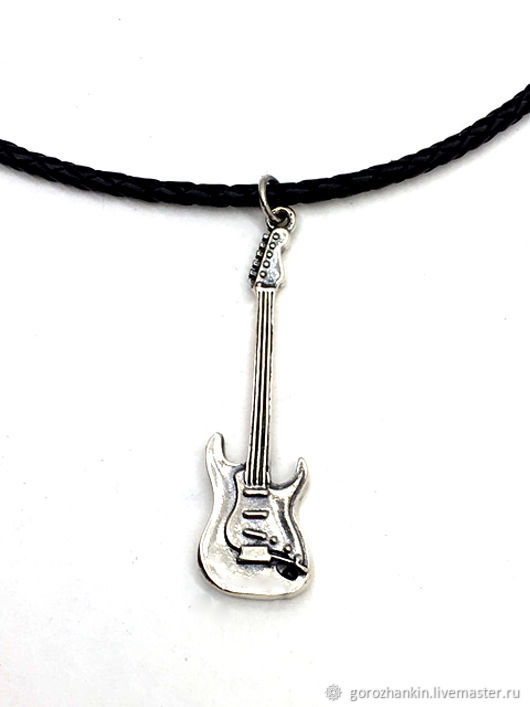 Pendant, pendant, keychain 'Guitar' silver, Pendants, Moscow,  Фото №1