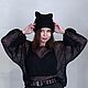 Seamless hat cat double angora hat. Caps. Scarfland. My Livemaster. Фото №6