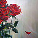 Oil Painting on canvas "A corner red roses". Pictures. Filin-art. My Livemaster. Фото №4