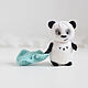 Panda toy, a gift to a schoolboy's mom, a gift to a teacher with humor, Miniature figurines, Moscow,  Фото №1