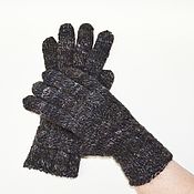 Аксессуары handmade. Livemaster - original item Dog down gloves are black. Handmade.