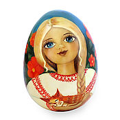 Подарок на Пасху яйцо расписное пасхальное Аленушка