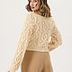 Короткий джемпер с косами и шишечками. Кофты. The sweetest sweaters. Ярмарка Мастеров.  Фото №10