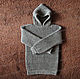 Sweater fleece with a hood, grey (No. №9), Sweaters, Nalchik,  Фото №1