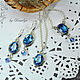 Order pendant / choker necklace with quartz 'azure sky'. Author studio Kamelya - Polina. Livemaster. . Pendants Фото №3