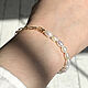 A chain bracelet with natural pearls 'Favorite', Chain bracelet, Moscow,  Фото №1
