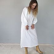 Русский стиль handmade. Livemaster - original item Dress made of cotton sewing in folk style. Handmade.