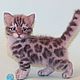 Bengal kitten felt'Haines', Felted Toy, Moscow,  Фото №1