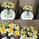 Нарциссы real touch. Цветы. Flowers16kzn-. Ярмарка Мастеров.  Фото №10