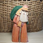 Сувениры и подарки handmade. Livemaster - original item Souvenir toy made of wood Santa Claus small. Handmade.