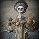 Скелет-Гриб Миссис Abril  Aldridge. Интерьерная кукла. Мир кукол Лоры Пинтсон. Интернет-магазин Ярмарка Мастеров.  Фото №2