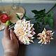 Георгин Cafe au Lait. Полимерная глина (холодный фарфор). Букеты. Lovely flower. Интернет-магазин Ярмарка Мастеров.  Фото №2