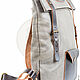 The backpack from the Vogue grey leather. Backpacks. Russian leather Guild. My Livemaster. Фото №4