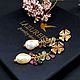 Серьги FLOWERS    УК0028. Серьги-кисти. LAZURELLI Studio. Интернет-магазин Ярмарка Мастеров.  Фото №2