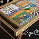 Wooden tray-table with hand-painted ' stained glass Windows'. Trays. kraSochno! (Olga). Online shopping on My Livemaster.  Фото №2