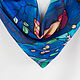 Order Blue silk scarf, chiffon, batik. ArtBeklov. Livemaster. . Shawls1 Фото №3