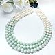 Necklace made of natural jade and pearls. Necklace. Magical Beauty Gems. Online shopping on My Livemaster.  Фото №2